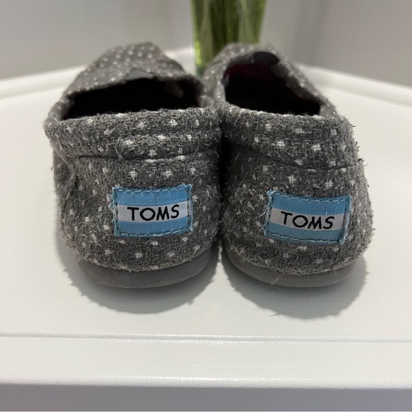Toms Alpargata Classic Gray with White Dots Fabric Upper Slip-On Shoe - Picture 7 of 12